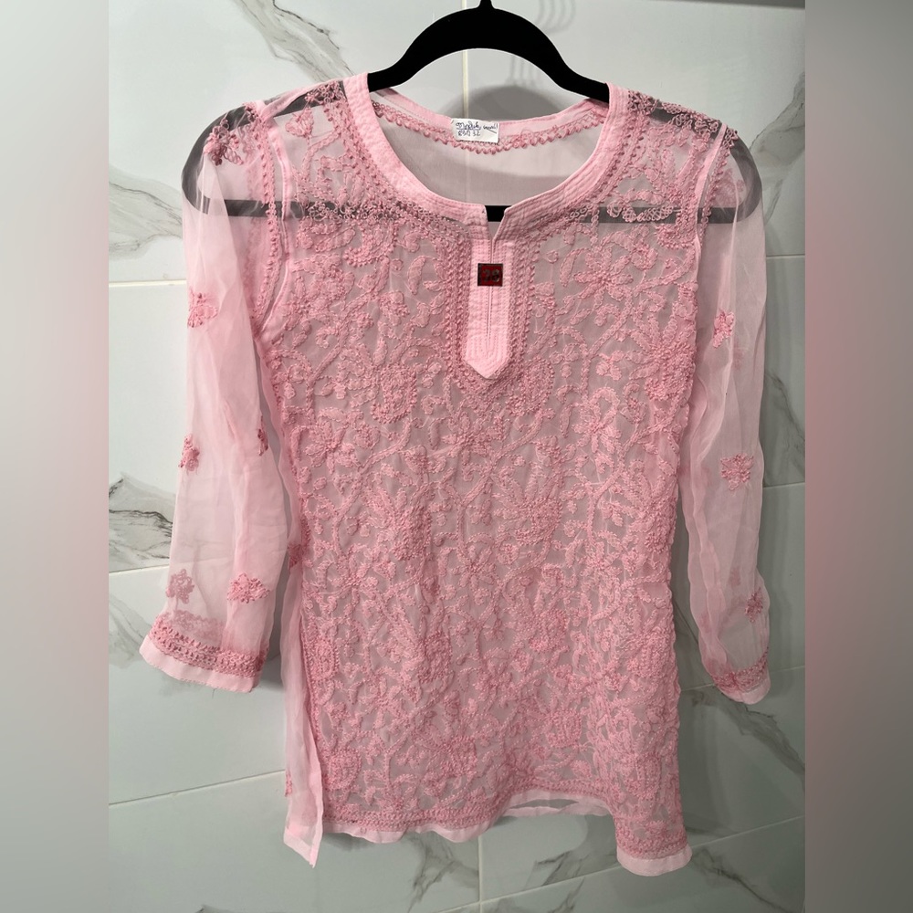 pink indian kurta